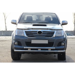 Voorbeschermbeugel ST014 (RVS) Toyota Hilux 2006–2015 foto 3