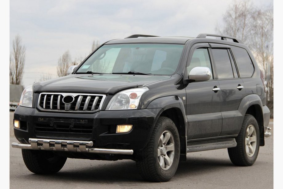 Toyota Land Cruiser Prado 120 2002–2009 Voorste bullbar ST015 (RVS) Image