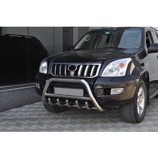 Lage bullbar WT003 (RVS) Toyota Land Cruiser Prado 120 2002–2009 foto 3
