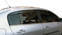Renault Megane II 2004–2009 Buiten raamomlijsting set (4-delig, RVS) HB, Carmos - Turks staal foto 3