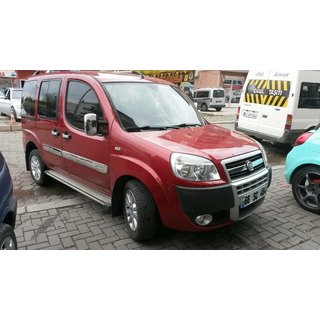 Deur sierlijst (brede uitvoering, 4 stuks, RVS) Fiat Doblo I 2005–2010 foto 4