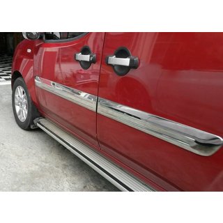 Deur sierlijst (brede uitvoering, 4 stuks, RVS) Fiat Doblo I 2005–2010 foto 3