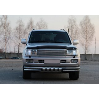 Voorste bullbar ST015 (RVS) Toyota Land Cruiser 100 1998–2007 foto 2