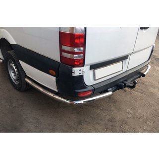 Schuin geplaatste zijbuizen achter het achterwiel (2 st., RVS) Mercedes Sprinter W906 2006–2018 foto 1