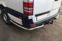 Mercedes Sprinter W907/W910 2018– Side pipes achter het achterwiel, hoekig (2 stuks, RVS) foto 1
