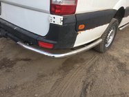 Mercedes Sprinter W906 2006–2018 Schuin geplaatste zijbuizen achter het achterwiel (2 st., RVS) Extra lang foto 3
