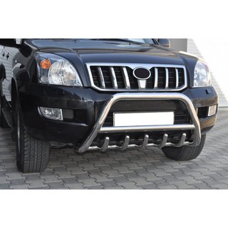 Lage bullbar WT003 (RVS) Toyota Land Cruiser Prado 120 2002–2009 foto 1