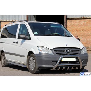 Bullbar WT003/004 (RVS) Mercedes Viano 2004–2014 foto 2