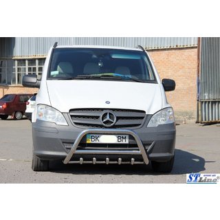 Bullbar WT003/004 (RVS) Mercedes Viano 2004–2014 foto 3