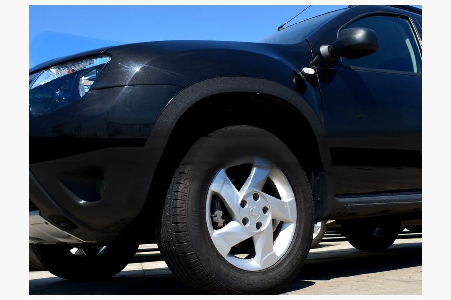 Renault Duster 2008–2017 Wielkastverbreders (4 stuks, zwart metaal) Mat zwart Image