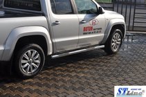 Volkswagen Amarok 2010–2022 Sidebars (set van 2, RVS) 60 mm foto 3