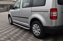Volkswagen Caddy 2004–2010 Fullmond side steps (2 stuks, aluminium) Standaard basis foto 1