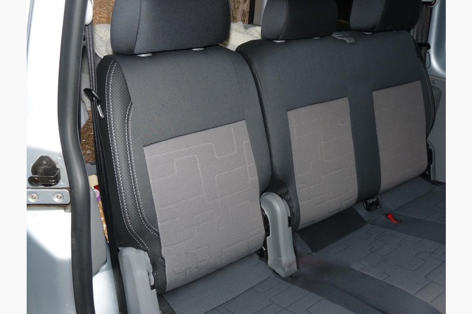 Volkswagen Caddy 2010–2015 Autostoelhoezen (kunstleer↗stof, Premium) Voorstoelen (1+1) Image