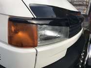 Volkswagen T4 Transporter 1990–2003 Koplampwimpers voor rechte motorkap (2 stuks) Hoogglans zwart foto 2