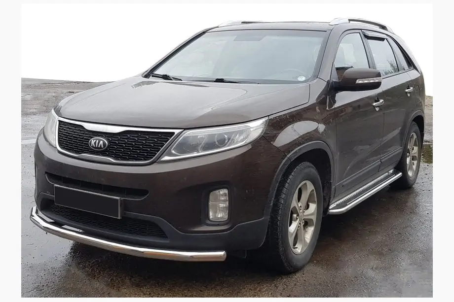 Kia Sorento II XM 2009–2014 Frontbescherming ST008 (2013-2015, RVS) Image
