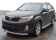 Kia Sorento II XM 2009–2014 Frontbescherming ST008 (2013-2015, RVS) foto 1