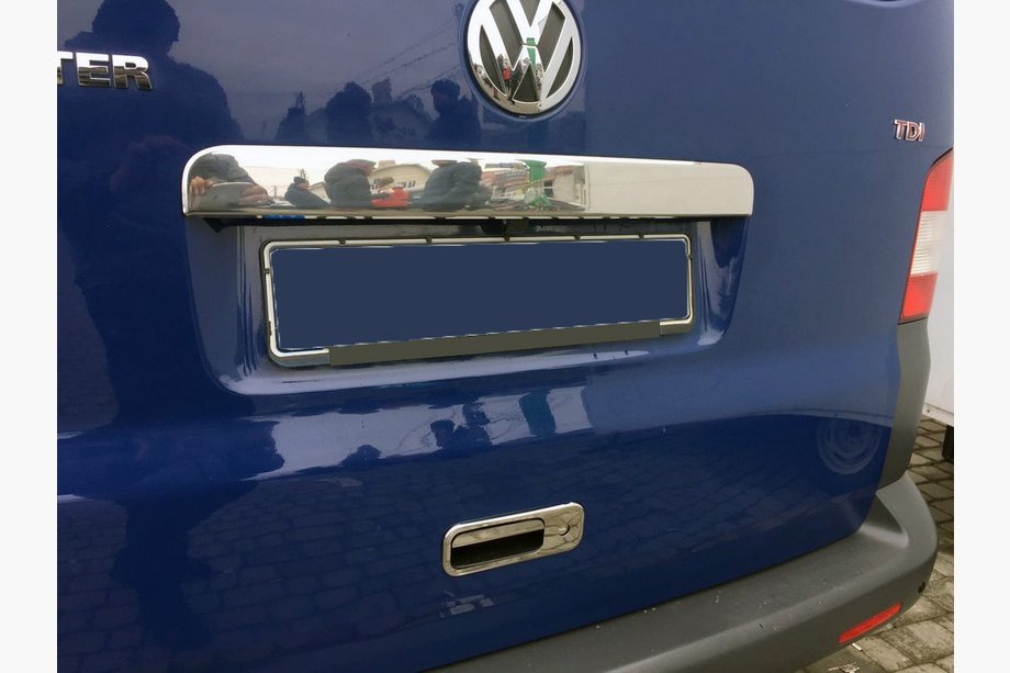 Volkswagen T5 Multivan 2003–2010 RVS sierstrip boven kenteken voor achterklep Zonder opschrift, Carmos - Turks staal Image