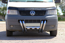 Volkswagen T5 Transporter 2003–2010 RVS bullbar ST006-15 "Neusgaten" (RVS) foto 1