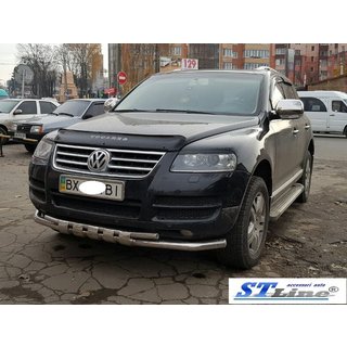 Bullbar ST015 (RVS) Volkswagen Touareg 2002–2010 foto 2