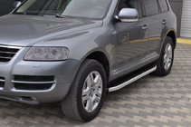 Volkswagen Touareg 2002–2010 Fullmond side steps (2 stuks, aluminium) foto 1
