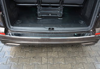Volkswagen T6 2015–2024 Omsa achterbumperbeschermer hoogglans (1-deurs, RVS) foto 3