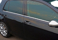 Volkswagen Golf 7/E-Golf 2012–2020 Onderste raamlijsten HB (4-delig, RVS) foto 5