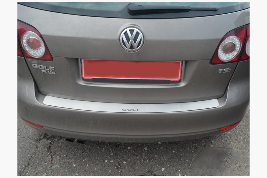 Volkswagen Golf Plus 2004–2014 Achterbumperbeschermplaat Натаніко (RVS) Image