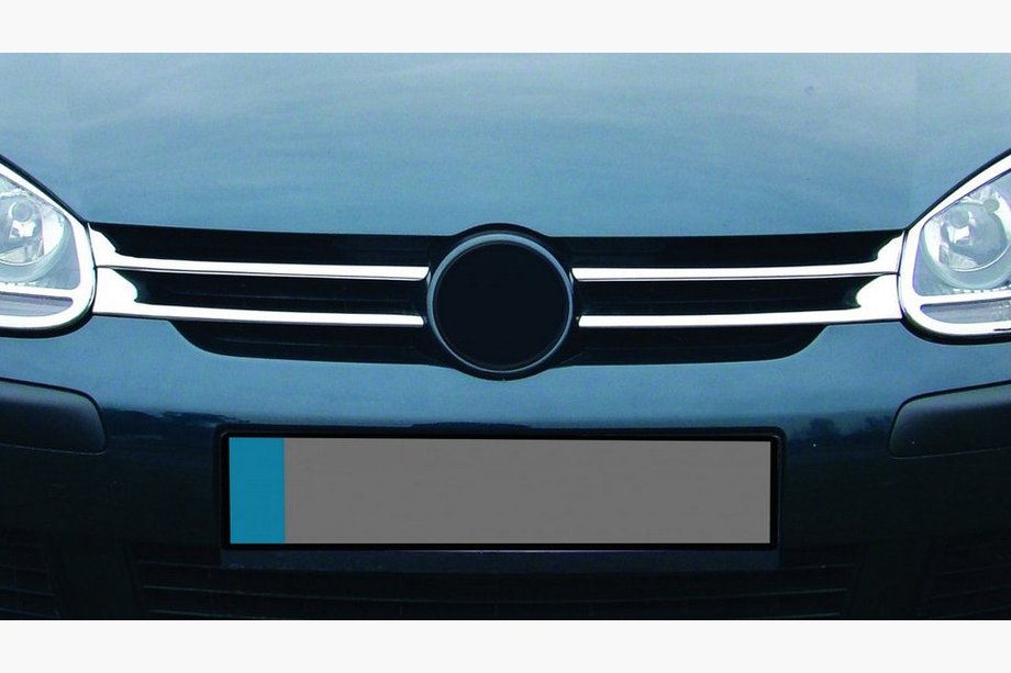 Volkswagen Golf 5 2003–2009 Smalle grille sierlijsten (set 4 st., RVS) Foto 1