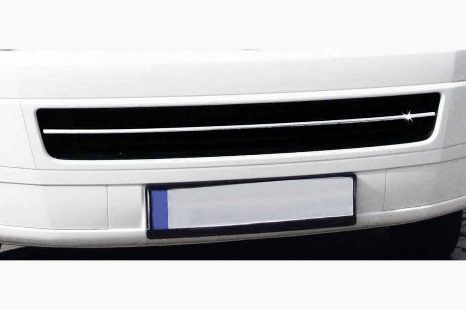 Volkswagen T5 Caravelle 2004–2010 RVS afdekking voor bumperrooster Carmos - Turks staal Foto 3