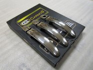 Volkswagen T5 Caravelle 2004–2010 RVS deurgreep covers Set van 3 stuks. Carmos - Turks staal foto 3