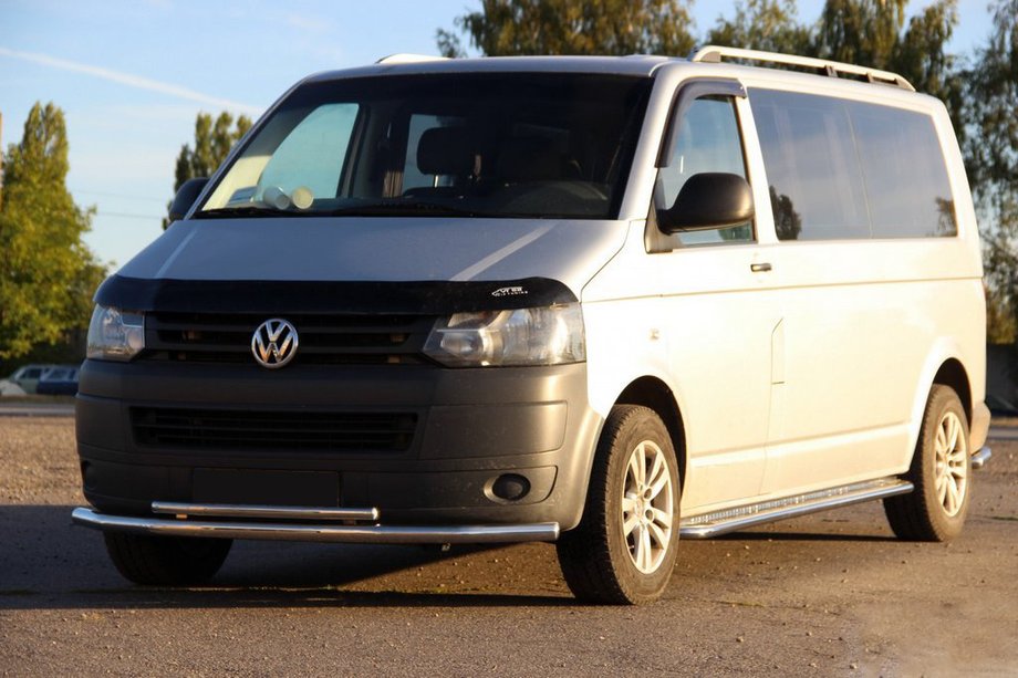 Volkswagen T5 2010–2015 Onderste dubbele lip 70/48 mm (RVS) Foto 1