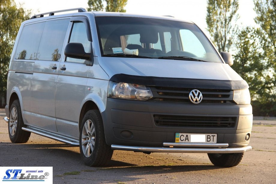 Volkswagen T5 2010–2015 Onderste dubbele lip 70/48 mm (RVS) Foto 3