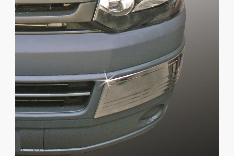 Volkswagen T5 2010–2015 RVS hoekbeschermers voor de voorbumper (set 2 stuks) Foto 1