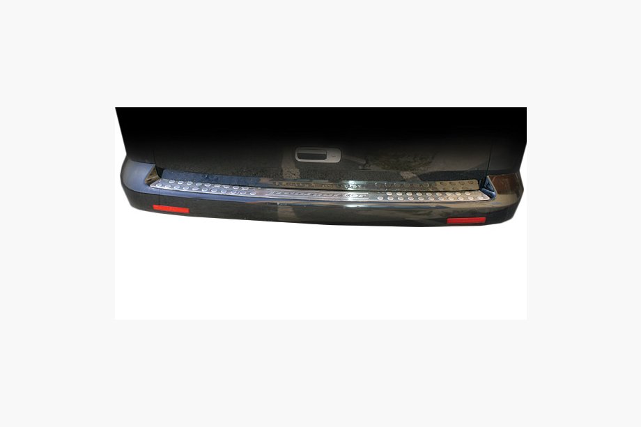 Volkswagen T5 2010–2015 Rechte achterbumper beschermlijst (Omsa, RVS) Caravelle Foto 5