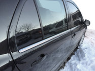 Skoda Fabia 2000–2007 Buiten raamomlijsting set (4-delig, RVS) foto 1