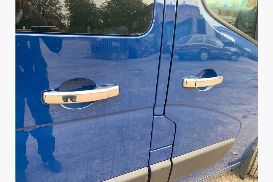 Renault Trafic 2015– Chroom deurgreep covers (set van 4) 1 uitsparing, Carmos - verchroomd kunststof Image