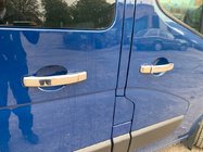 Renault Trafic 2015– Chroom deurgreep covers (set van 4) 1 uitsparing, Carmos - verchroomd kunststof foto 1
