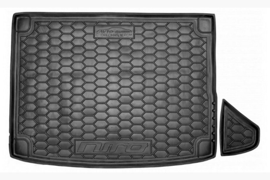 Kia Niro 2016–2021 Kofferbakmat met organizer 2018+ (Autogumm, kunststof) Image