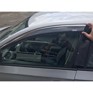Raamdeflectoren met chromen sierlijst SD (4 stuks, Niken) Skoda Rapid 2012–2019 foto 1