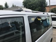 Volkswagen T5 Multivan 2003–2010 Chromen dakrails Lange wielbasis, kunststof voetsteunen foto 1