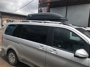 Mercedes Vito/V-klasse W447 2014– Dakrails chroom CAN origineel design (metalen steunen) foto 1