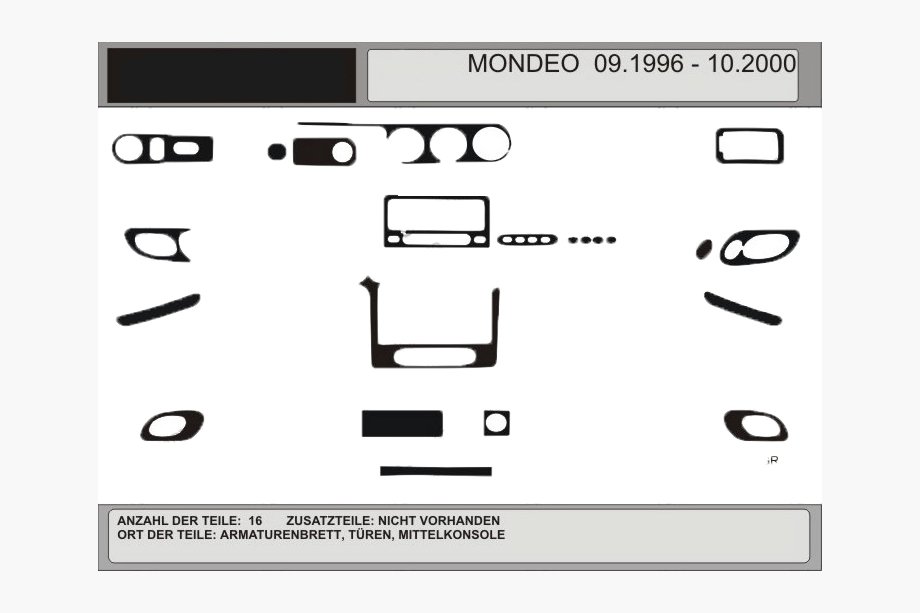 Ford Mondeo 1996–2001 Dashboard sierlijsten (houtlook 1996-2001) Image