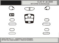 Renault Clio III 2005–2012 ACTIE! Dashboard sierlijsten in carbonlook (voor CLIO) foto 1