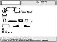 Saab 900 1994–1998 Actie! Dashboard sierlijsten (hout) foto 1