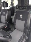 Peugeot Partner Tepee 2008–2018 Autostoelhoezen (kunstleer + stof, Premium) Voor foto 1