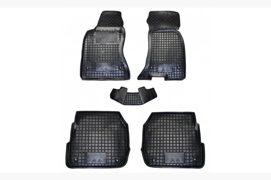 Audi A6 C5 1997–2001 Rubberen automatten met opstaande rand (Autogumm) Image