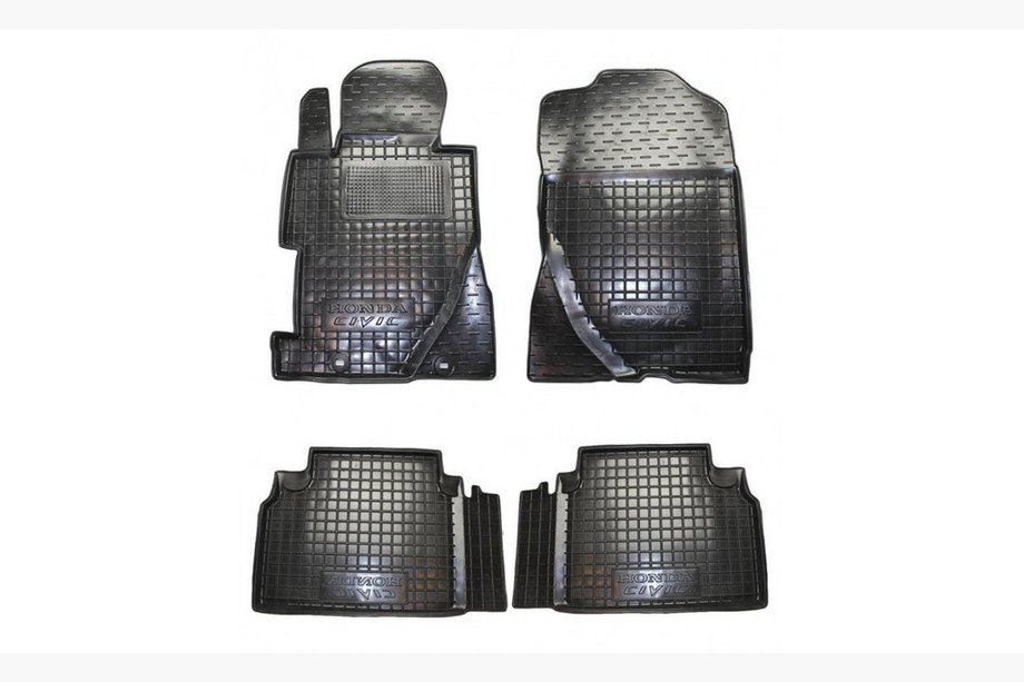 Honda Civic Sedan VIII 2006–2011 Rubberen automatten met opstaande rand (Autogumm) Image
