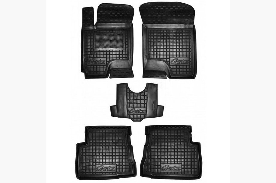 Hyundai Getz 2002– Rubberen automatten met opstaande rand (Autogumm) Image