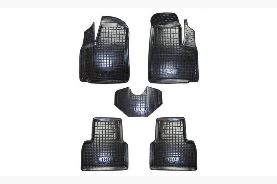Fiat Doblo I 2001–2005 Rubberen automatten met opstaande rand (Autogumm) Image