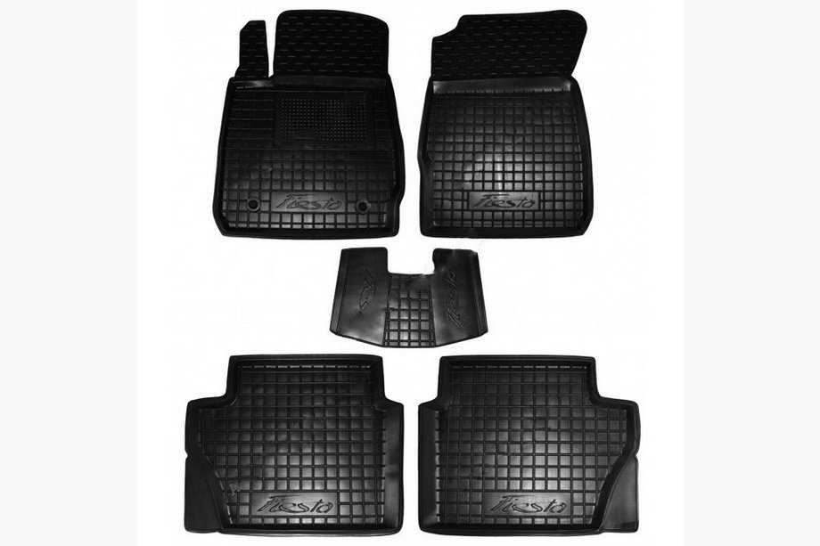 Ford Fiesta 2008–2017 Rubberen automatten met opstaande rand (Autogumm) Image